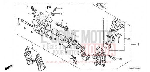 BREMSSATTEL, R. VORNE GL1800A3 de 2003